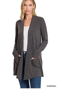 Slouchy Pocket Open Cardigan
